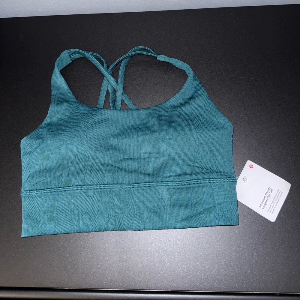 Lululemon Energy Longline Ribbed Bra *Medium Support, B–D Cups - Storm Teal - Picture 4 of 12